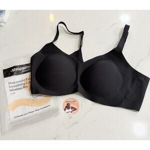 Shapermint Bra Black Essentials Everyday Comfort Straps Wireless Shaping Large